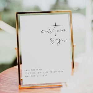 Minimalist 8x10 Wedding Sign Template, Modern Wedding Signage, Printable Signs for Party, Templett Wedding Sign, Editable Sign DIY ADELLA