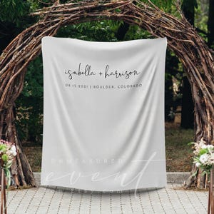 Minimalist Wedding Backdrop for Ceremony, Backdrop for Wedding Template, Modern Wedding Reception Photo Backdrop - ADELLA