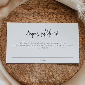 Boho Baby Shower Windel Lotterielos druckbare Vorlage MARLO
