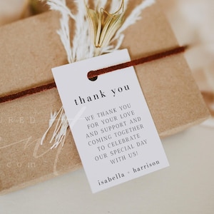 Favor Tag Template, Printable Favor Tag, Wedding Favor Tag Instant Download, Modern Minimalist Favor Tags, Simple Shower Gift Tags DIY JANA