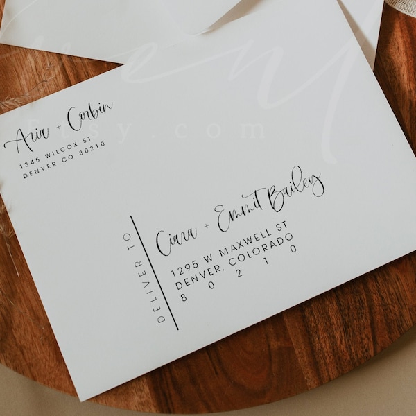 Calligraphy Envelope Etsy