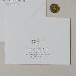 ISABELLA Greenery Wedding Envelope Address Template, Envelope Addressing Printable, Envelope Address Template A7, Templett Addressing