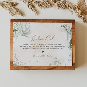 GIANNA aquarel groen kaartsjabloon behuizing, boho uitnodiging invoegen afdrukbare, instant download etherische baby bruidsshowe
