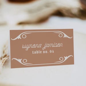 Plantilla para tarjeta de lugar, tarjeta para lugar de boda del oeste, tarjetas para lugar de boda de rodeo imprimibles, tarjetas para lugar de boda de vaqueros del rancho del suroeste WYNONA