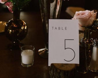 ADELLA Minimalist Wedding Table Number Template, Modern Table Numbers, Printable Table Numbers, DIY Printable Instant Download