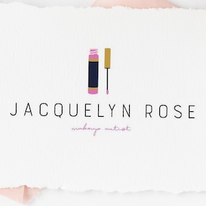 Makeup Logo Design Template  Makeup Artist Logo Design, Lipstick Logo Design, Premade Cosmetics Logo, Beauty Logo, Distributor Logo EDITABLE