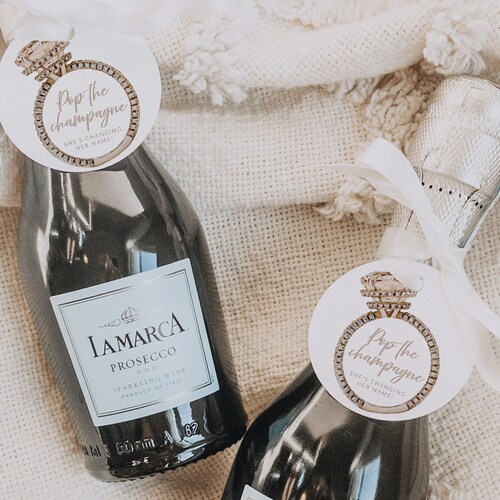 Bridal Shower Champagne Favor Tag Printable Champagne Tag - Etsy