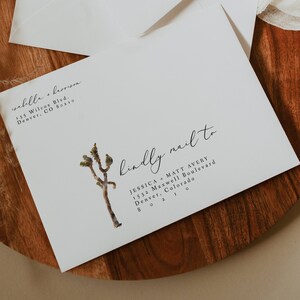 GRETA Joshua Tree Hochzeit Umschlag Vorlage, Umschlag Adressierung Vorlage Sofort Download druckbar, Boho Hochzeit Umschlag Wüste DIY
