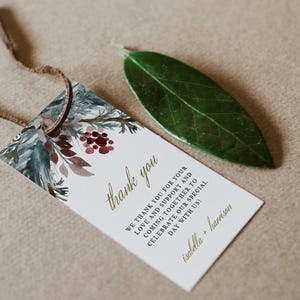 Modelo de etiqueta para lembrancinhas de casamento de inverno, etiqueta para presente de Natal para impressão, etiqueta para lembrancinhas de casamento de Natal para impressão, download instantâneo de lembrancinhas de pinho - NOEL