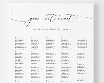 Alphabetical Wedding Seating Chart