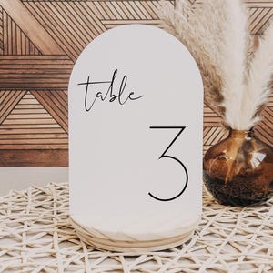 Minimalist Table Number Template, Arched Table Numbers, Modern Table Numbers, Wedding Table Numbers, Minimalist Table Numbers Wedding ADELLA