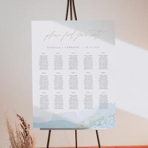 Sitzplan Vorlage, Sitzplan für Hochzeiten, Sitzplan für Hochzeiten, Blauer Sitzplan für Hochzeiten, Tropischer Sitzplan GEMMA