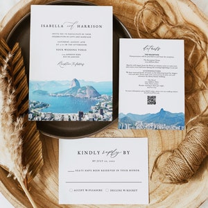 RIO DE JANEIRO Hochzeitseinladung Vorlage, Brasilien Hochzeitseinladung Set, Hochzeitseinladung Set, Hochzeitseinladung Set, Hochzeitseinladung Set, Hochzeitseinladung, Hochzeitseinladung