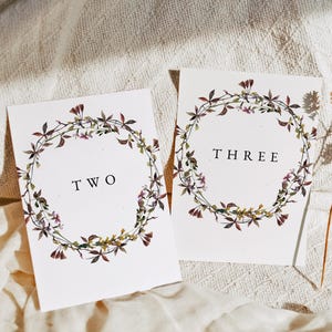 Wedding Table Numbers, Wildflower Table Numbers, Boho Table Numbers, Printable Table Numbers, Instant Download Fall Table Number DIY - HEIDI