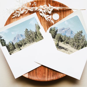 Forro para sobres imprimible del PARQUE NACIONAL TETON, forro para sobres para bodas de destino, forro para sobres para bodas en las montañas, forro para sobres de viaje