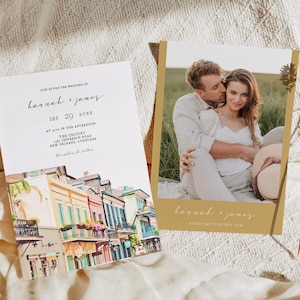 New Orleans Wedding Invitation Template, Louisiana Wedding Invitation, Printable Destination Wedding Invitation, Destination Evite DIY NOLA