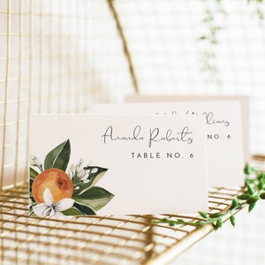 Wedding Place Card Template, Script Wedding Place Card Printable, Table Name Cards, Guest Escort Cards Instant Download CALLIOPE