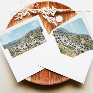 Protège-enveloppe imprimable PARK CITY, protège-enveloppe mariage destination, protège-enveloppe mariage Skyline, protège-enveloppe voyage Utah