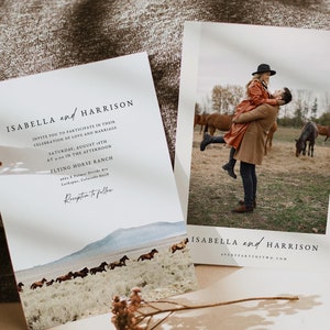 Invitation de mariage ranch CHEYENNE, invitation de mariage de cheval, modèle de faire-part de mariage ranch de cheval, invitation de mariage imprimable, mariage rustique bricolage