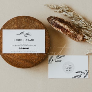 Ontwerpsjabloon voor kleine visitekaartjes Apotheker, rustieke visitekaartjes, aards visitekaartje, botanische visitekaartjes, plant visitekaartje DIY