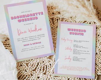 Bachelorette Itinerary Template Etsy