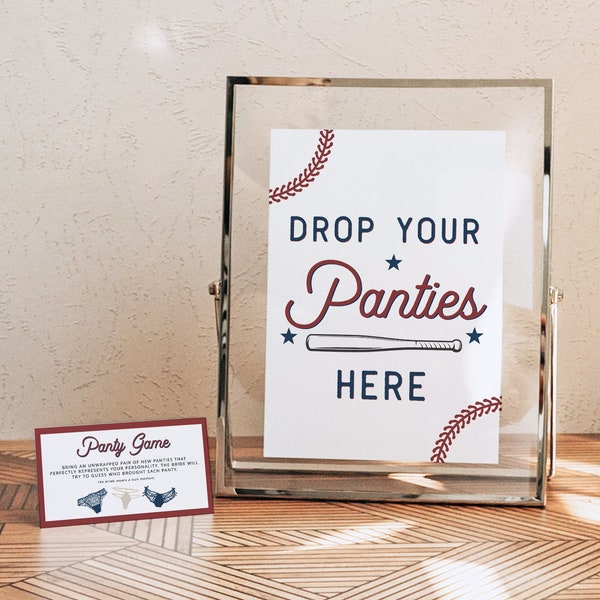 BARRY Bachelorette Panty Gioco stampabile, Baseball Bachelorette Game, Ultimo Swing Bachelorette Bar Game, Sport a tema Panty Drop Sign Instant