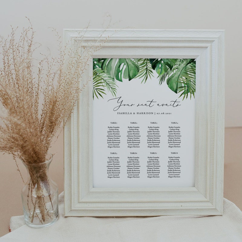 Wedding Seating Chart Sign - Etsy