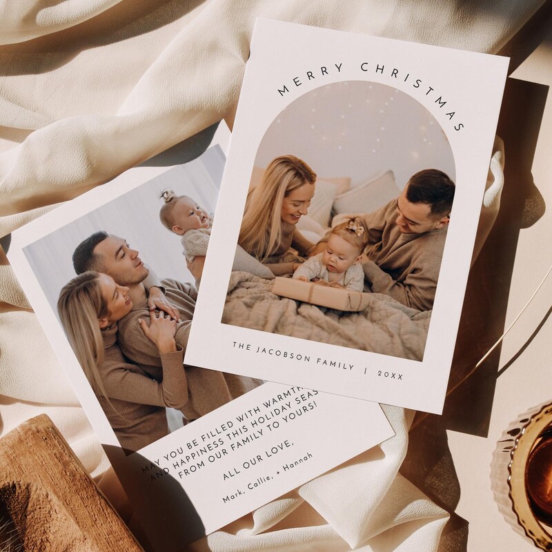 Christmas Card Template Etsy