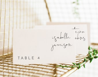 ADELLA Minimalist Place Card Template, Modern Place Card, Wedding Place Cards Printable, Table Name Cards, Templett Place Card Instant DIY