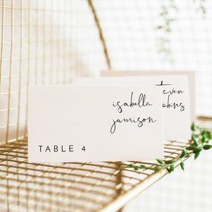 ADELLA Minimalist Place Card Template, Modern Place Card, Wedding Place Cards Printable, Table Name Cards, Templett Place Card Instant DIY