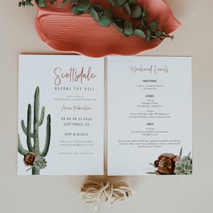 ELEANOR Scottsdale Before the Veil Bachelorette Invitation Template, Scottsdale Bachelorette Invitation, Arizona Bachelorette Invite