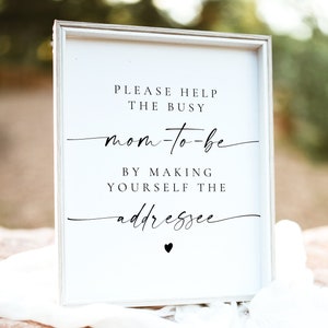 Baby Shower Addressee Sign, Address The Envelope Sign For Baby Shower, Modern Minimalist Baby Shower Signage, Gender Neutral Baby - BLAIR