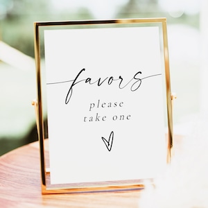 Wedding Favor Sign Template, Please Take a Favor Sign, Favors Please Take One Sign Printable, Bohemian Favor Sign, Modern Favor Sign - BLAIR