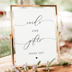Panneau pour cartes et cadeaux, panneau pour cadeaux à imprimer, panneau pour cadeaux de mariage, panneau pour cadeau minimaliste moderne, panneau pour baby shower, shower de mariage ASHER