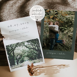 Modelo de reserva de data SAVANNAH, Georgia Save the Date para impressão, convites de casamento Savannah, convites de casamento Spanish Moss Skyline DIY