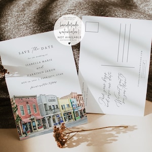 PARK CITY Save the Date, außer dem Datum Evite, außer dem Datum Postkarte, Park City Utah Save the Date, Aquarell Park City Sofort-Download