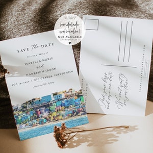 Porto Rico Save the Date Postkarten Vorlage, Hochzeit in Porto Rico Save the Date, Bestimmungsort Save the Date, Hochzeit Sofort DIY