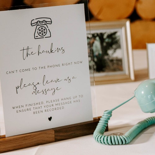 Audio Guestbook Sign Modern Minimalist Wedding Sign Phone Etsy