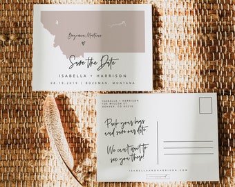 SAMPLE Vintage Montana Mountain Save the Date