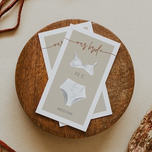 Modello di scheda di lingerie JADE, inserto per scheda di misurazione della sposa, inserto per addio al nubilato, download immediato stampabile, scheda di dimensioni delle spose boho fai da te