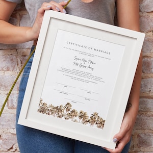 Palme Hochzeit Heiratsurkunde Vorlage, Tropische Hochzeit Heiratsurkunde, Strand Handfasting Urkunde Sofort - SOPHIA