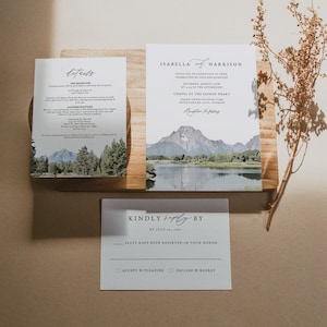 TETON NATIONAL PARK Hochzeitseinladung Vorlage, Grand Teton Skyline Hochzeit einladen, Hochzeitseinladung, Ziel Berg