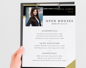 MEG | Real Estate Open House Flyer Template, Real Estate Flyer Template, Real Estate Marketing, Real Estate Logo, Real Estate Branding