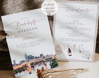 Bachelorette Itinerary Template Etsy