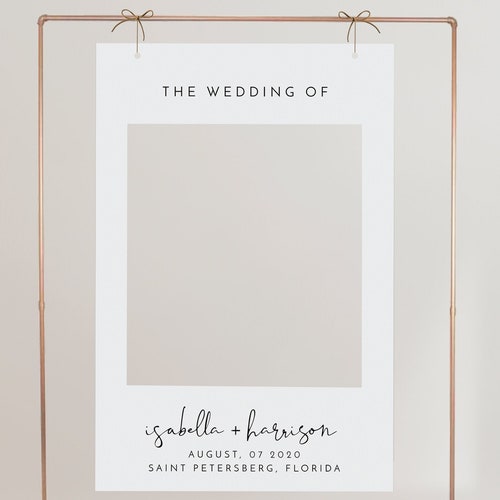 Minimalist Photo Frame Prop Frame Printable Photo Booth Prop Etsy