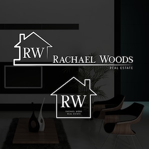 Minimalist House Logo Design Template, Custom Real Estate Logo Design Package, Realtor Logo Men, Realtor Logo Design, Instant Download