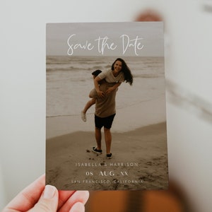 WILLOW Photo Save the Date Kartenvorlage Modern Save the Date Einladung Einfach Save the Date Digital