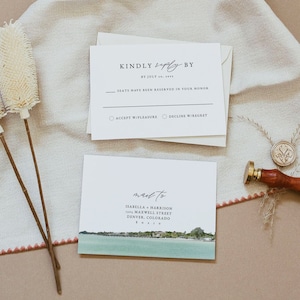 Modèle de carte RSVP KEY WEST, carte RSVP imprimable, carte RSVP pour mariage sur la plage, téléchargement immédiat carte réponse simple fête Floride tropicale bricolage