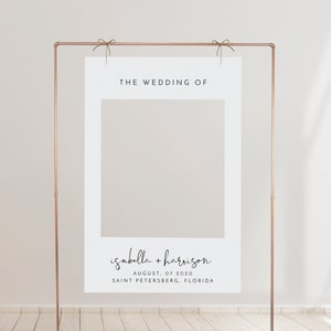 ADELLA Minimalist Photo Prop Frame Template, Modern Wedding Photo Frame Prop Printable, Photo Booth Frame Prop Instant Download