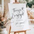 PRINTED + SHIPPED Engagement Party Sign, They're Engaged Sign, Modern Minimalist Engagement Party Signage, Simple Boho Wedding Signs JOLIE